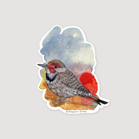 Mixed Northern Flicker Vinyl Bird Sticker