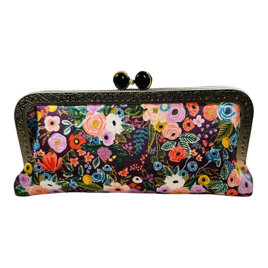 Cell Phone Clutch-Petite Floral Plum
