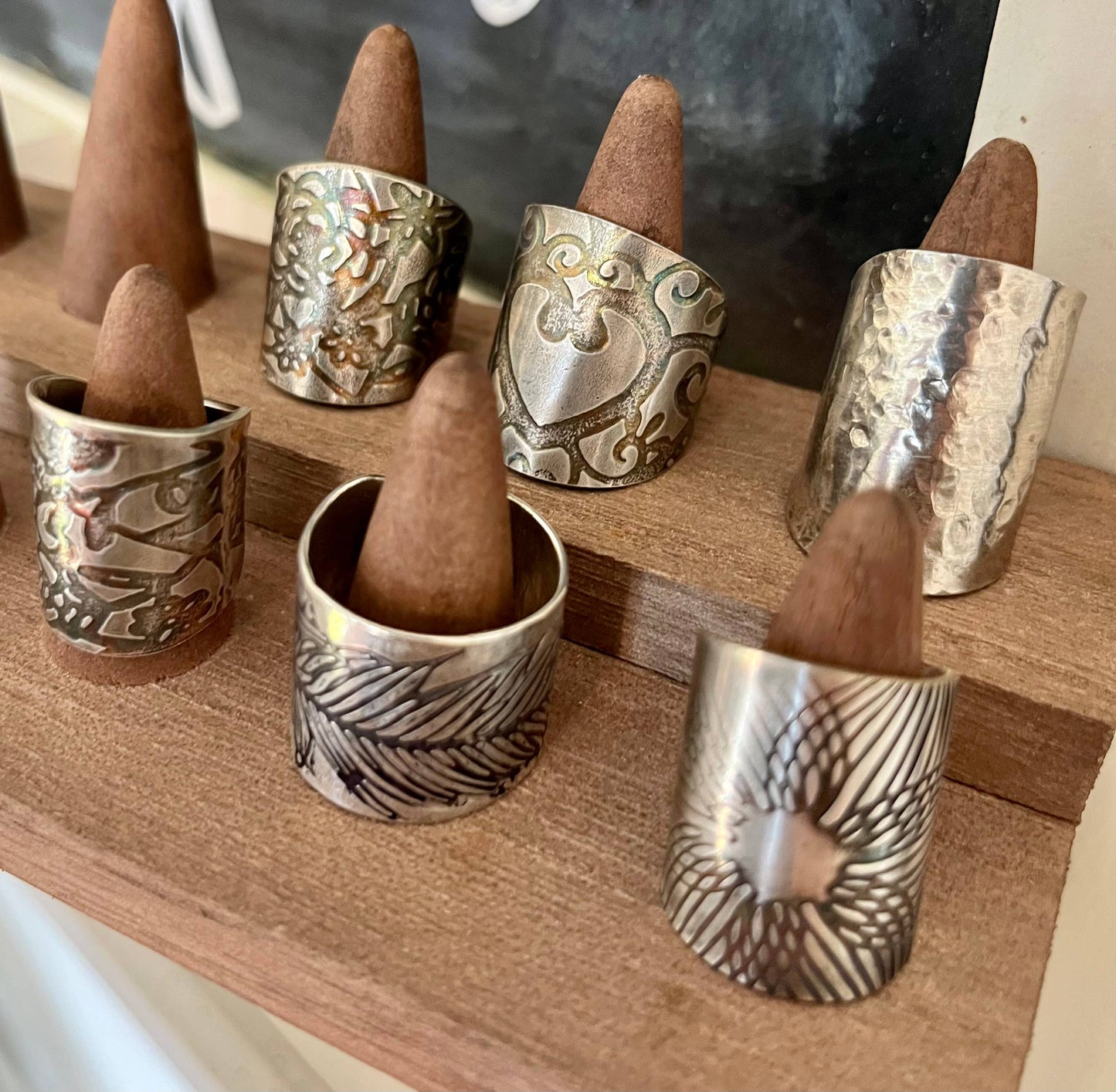 Embossed Spoon Ring Lot