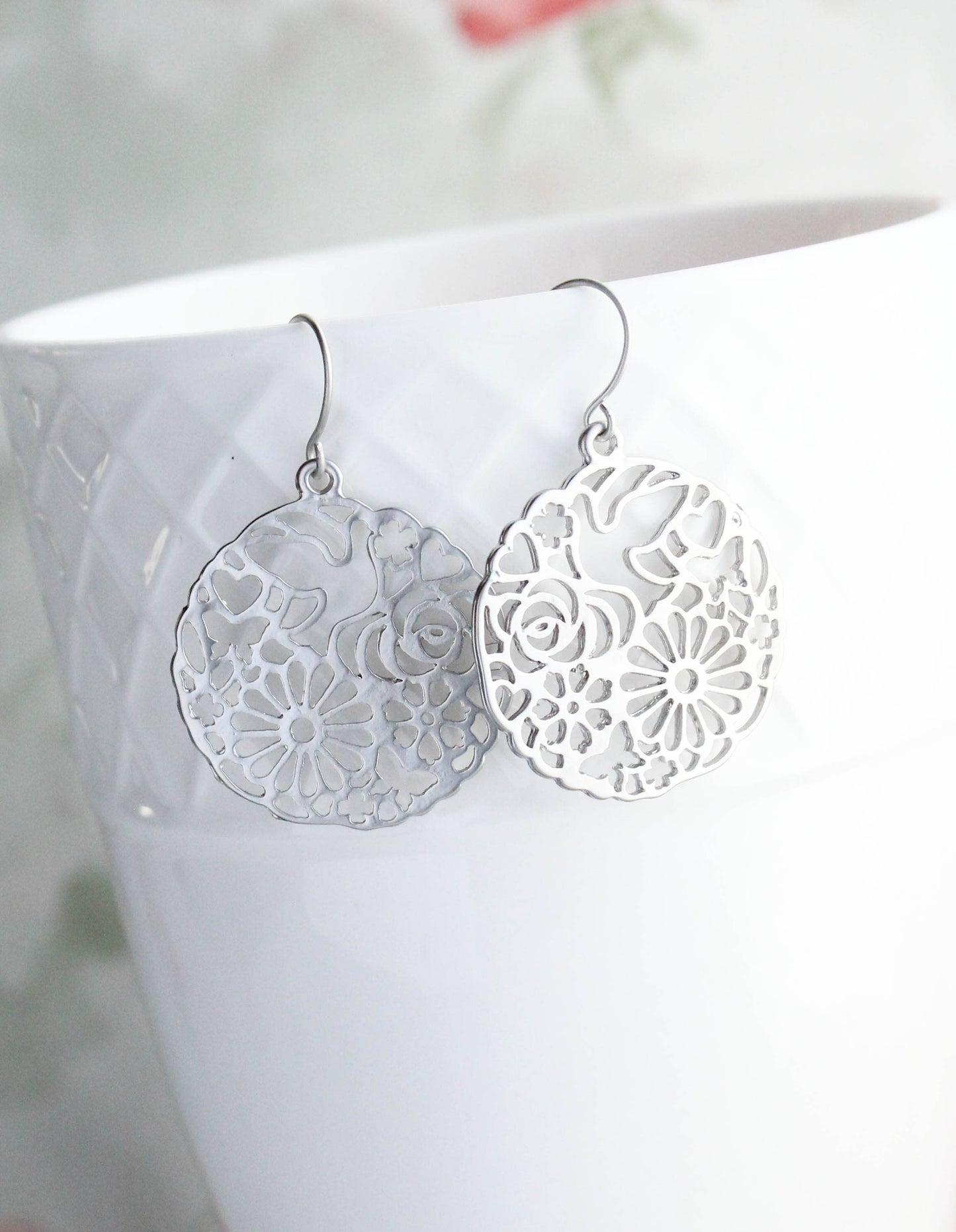 Floral Garden Filigree Earrings