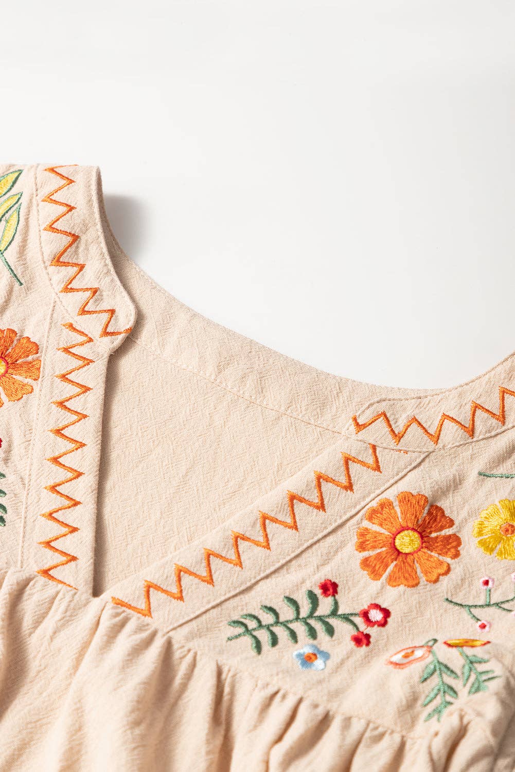 Floral Embroidered Summer Mini Dress
