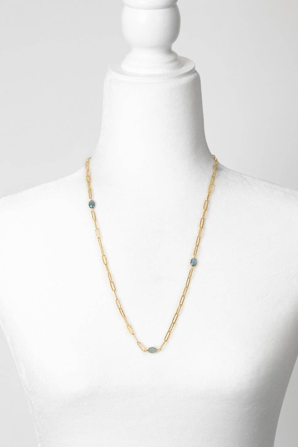 Ocean Waves 24.75-26.75" Kyanite Simple Necklace