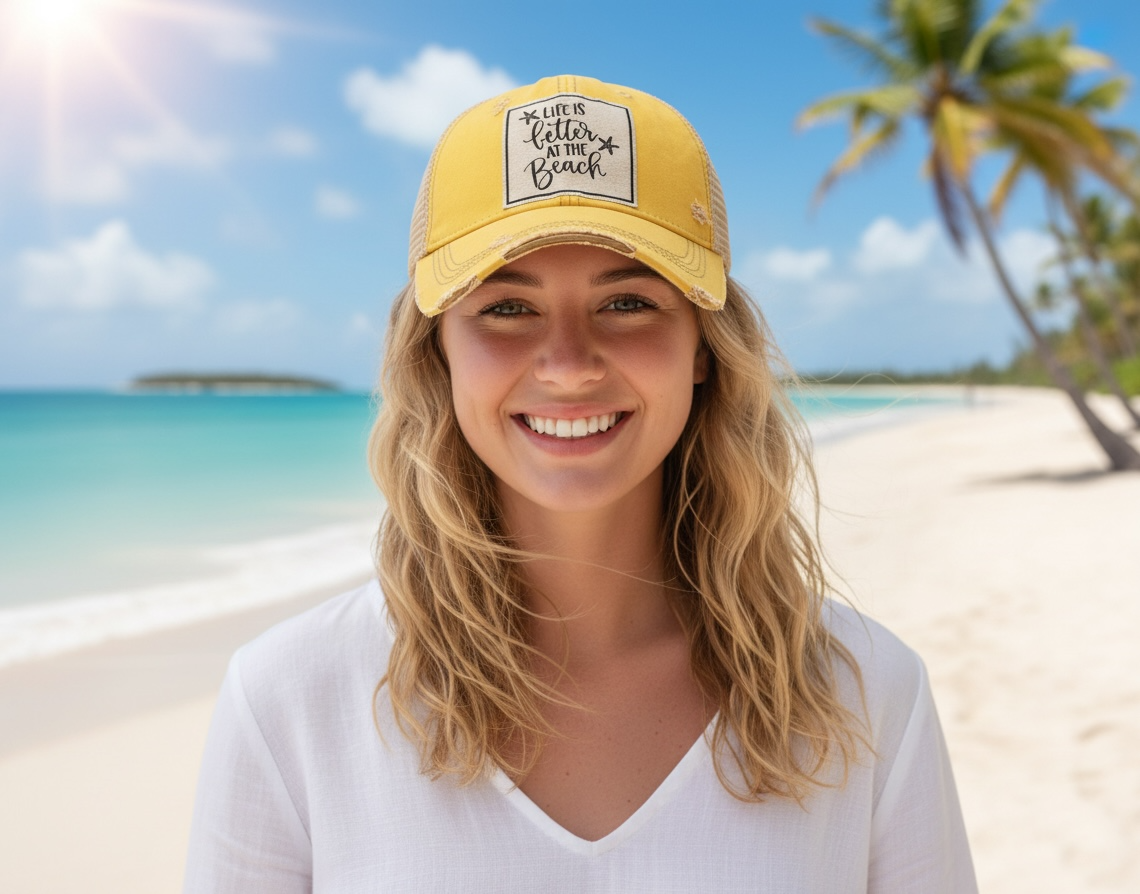 Life Is Better At The Beach Trucker Hat Baseball Cap