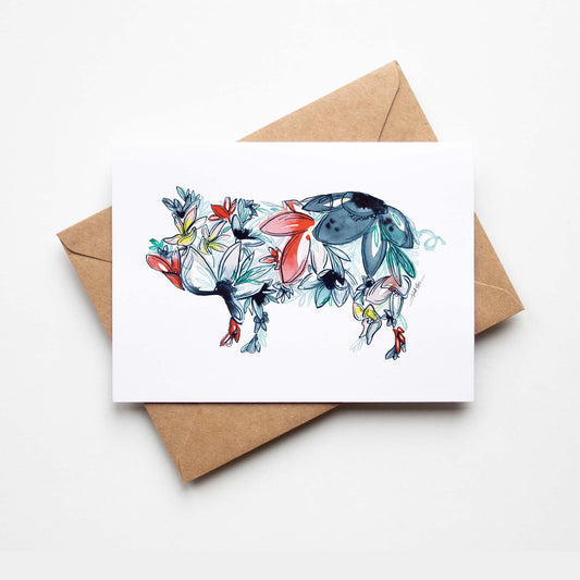 Pig Single Note Card