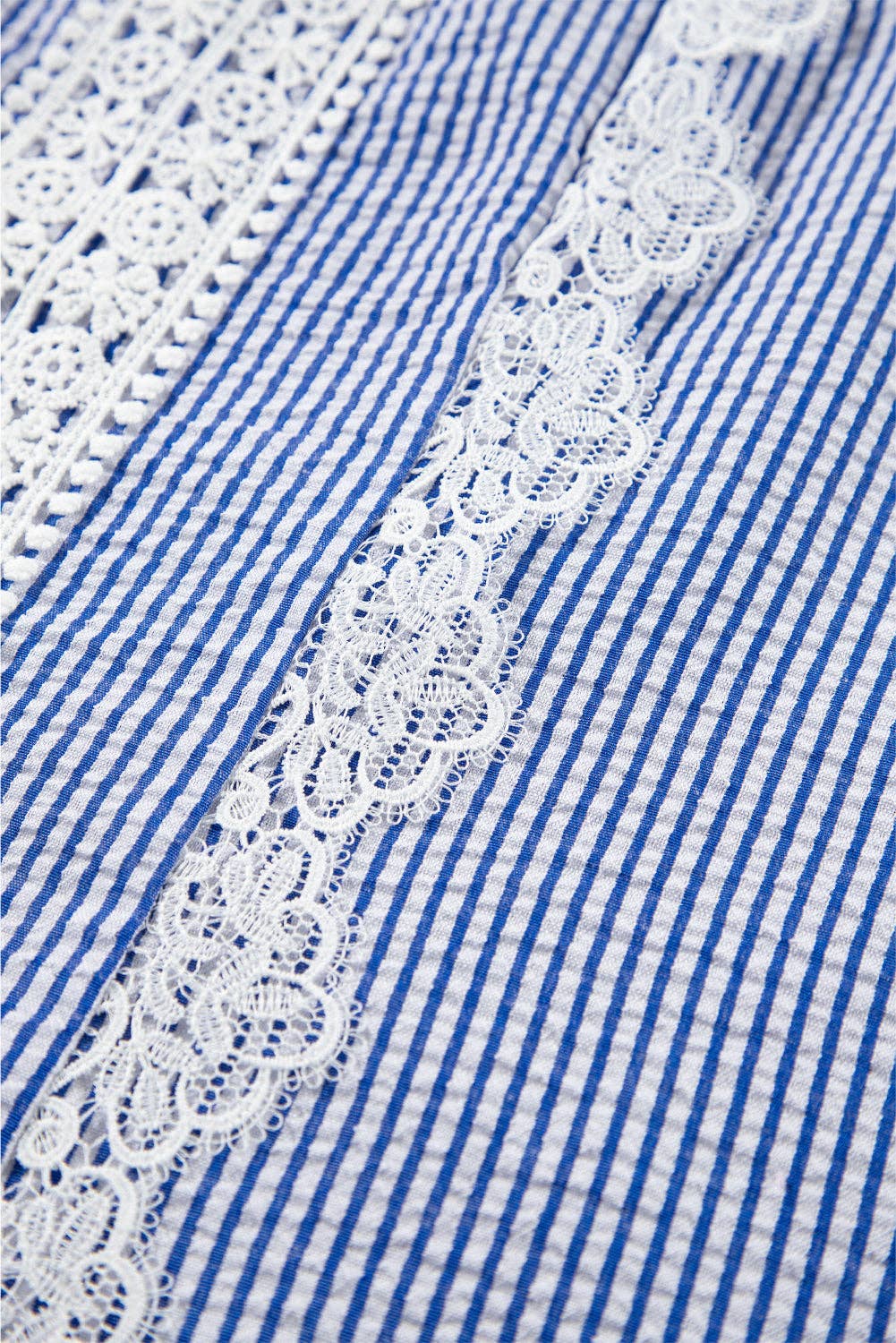 Stripe Lace Patchwork Summer Tank Top