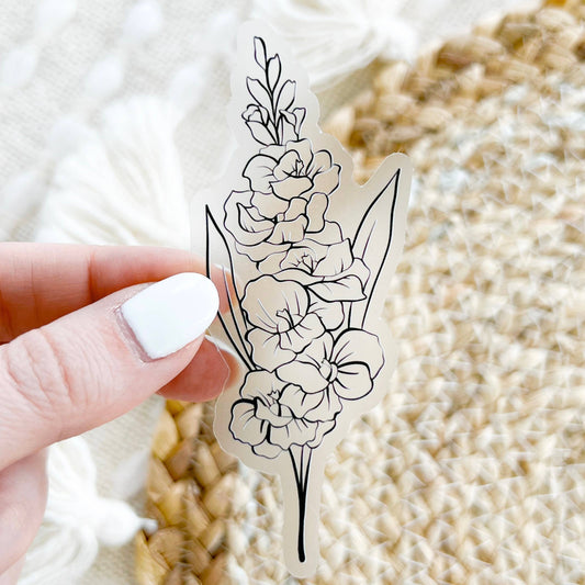 August Birth Month Flower: Gladiolus Sticker