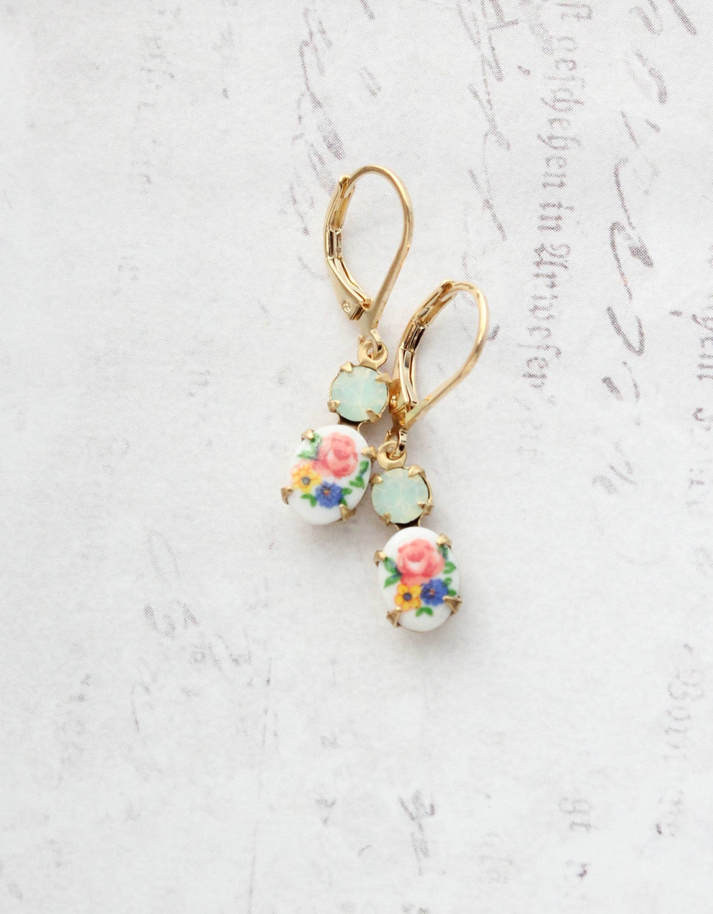 Little Floral Cameo Earrings