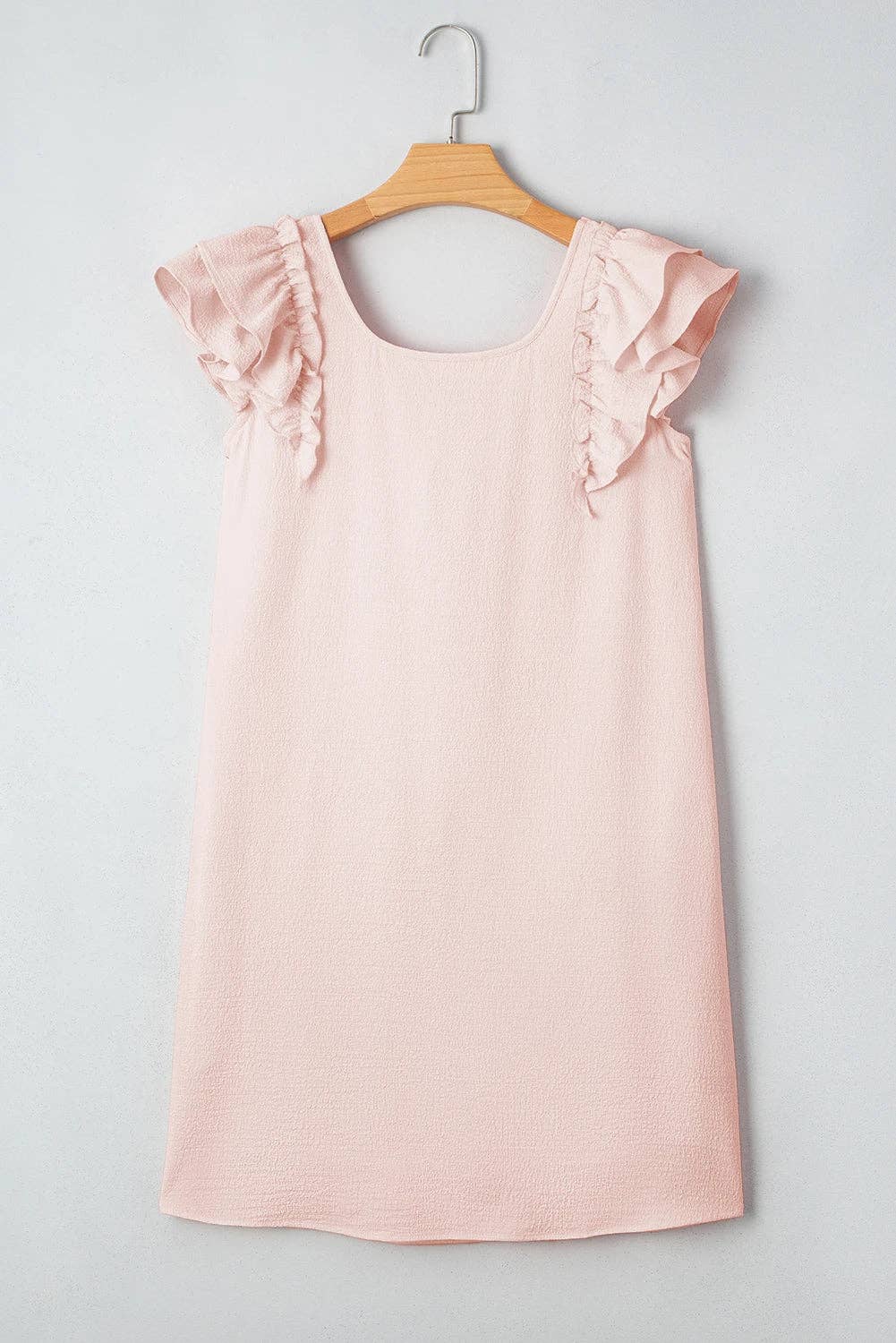 Textured Bow Back Summer Mini Dress