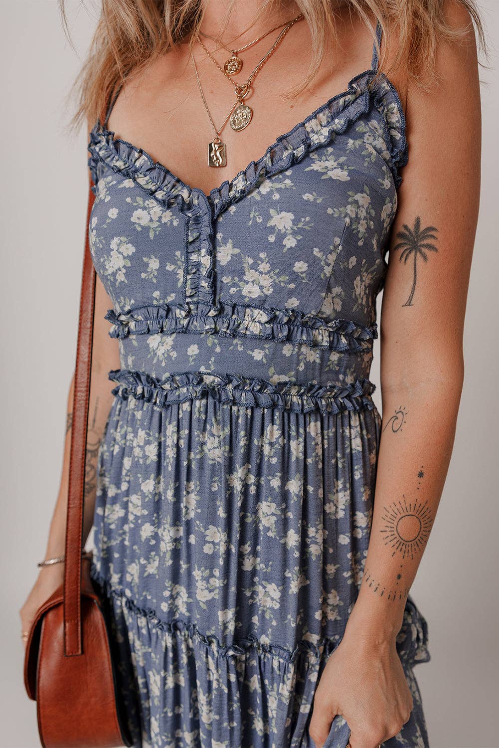 Floral Ruffle Spring Midi Dress