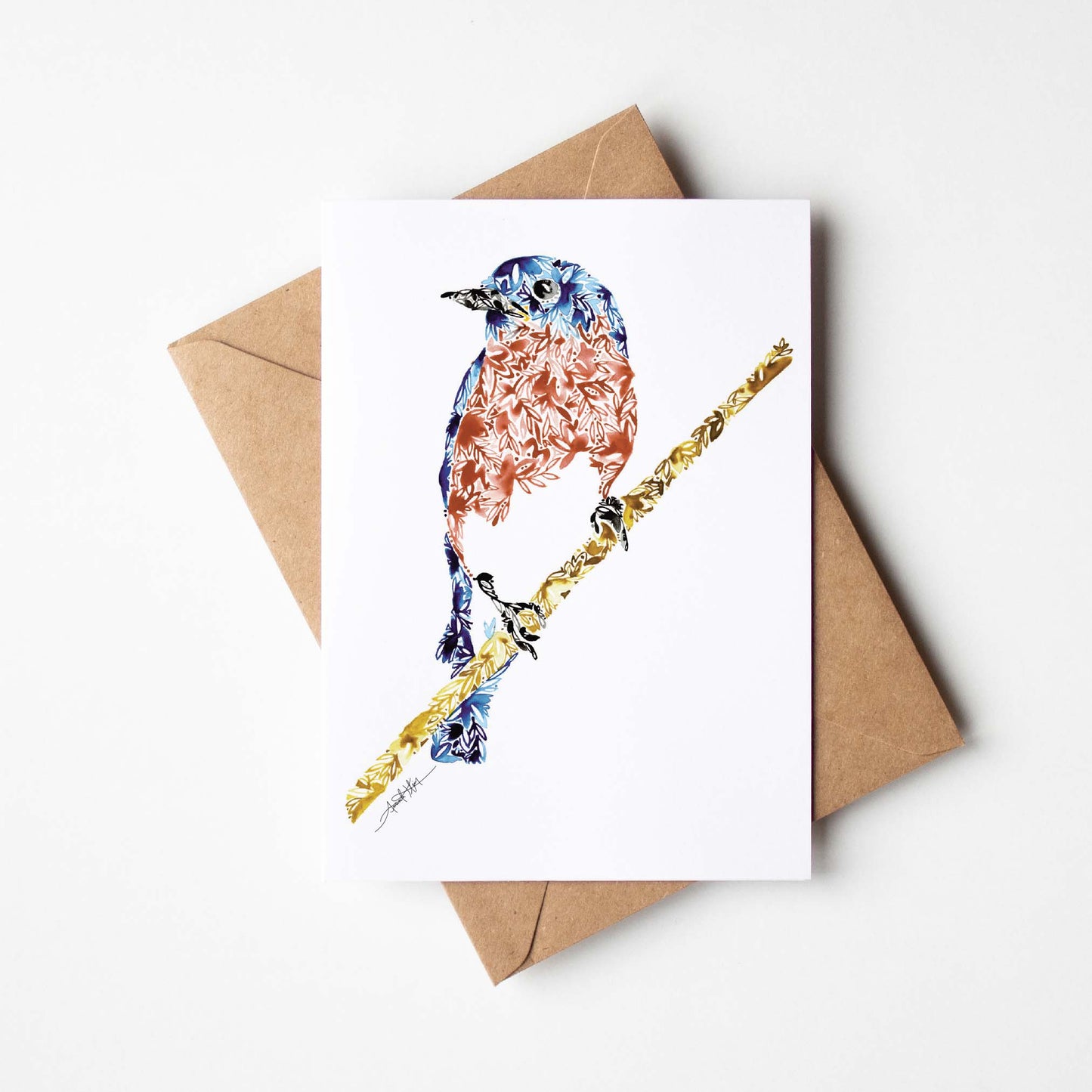 Bluebird Single Notecard
