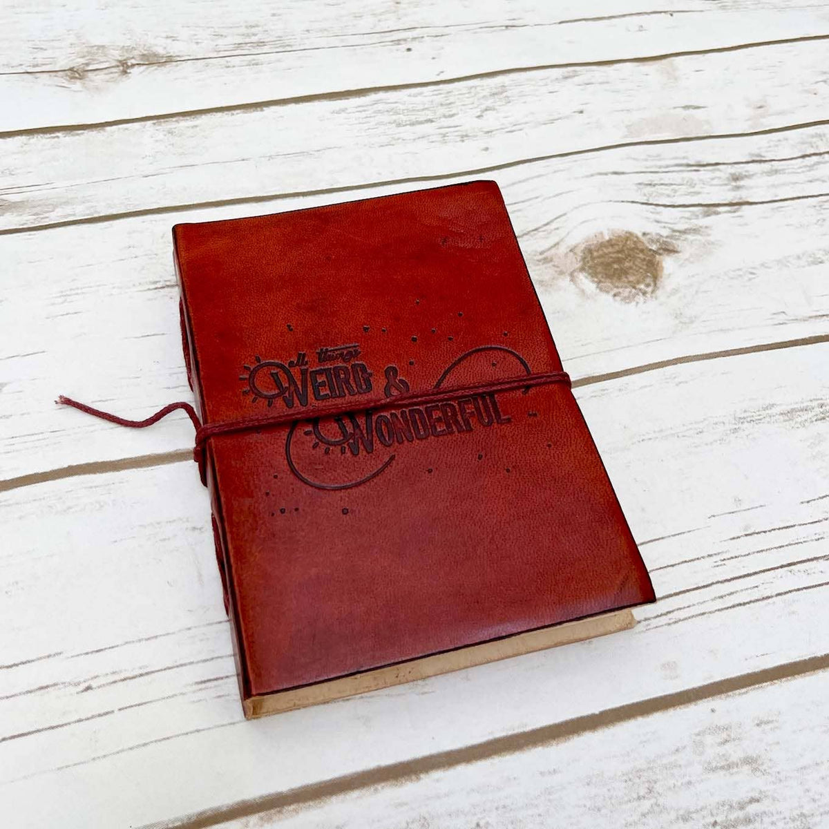 Weird And  Wonderful Leather Journal - 5x7 Lined