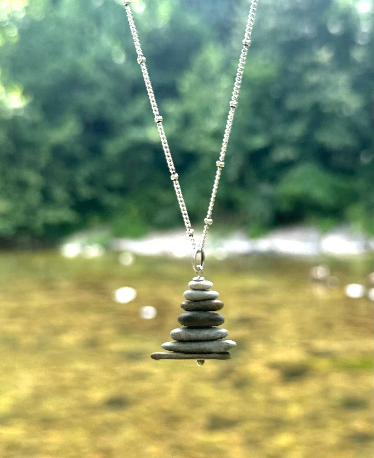 Delicate River Rock Cairn