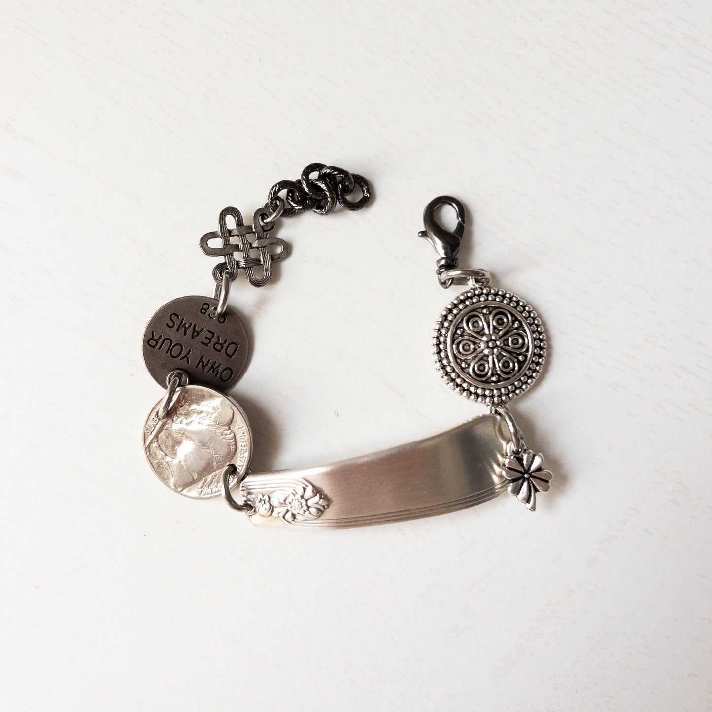Genuine Buffalo Nickel Assemblage Bracelet