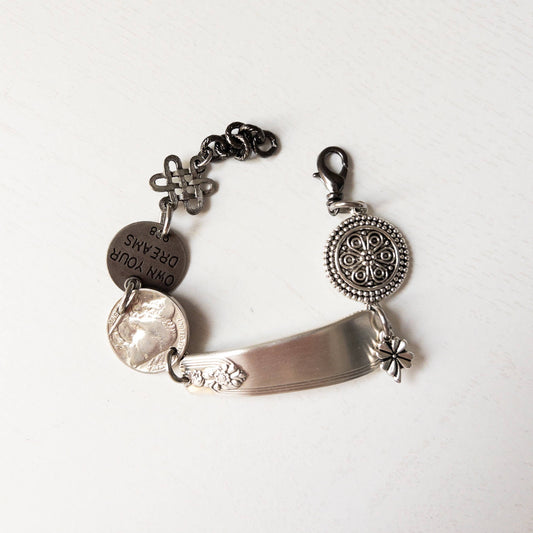 Genuine Buffalo Nickel Assemblage Bracelet