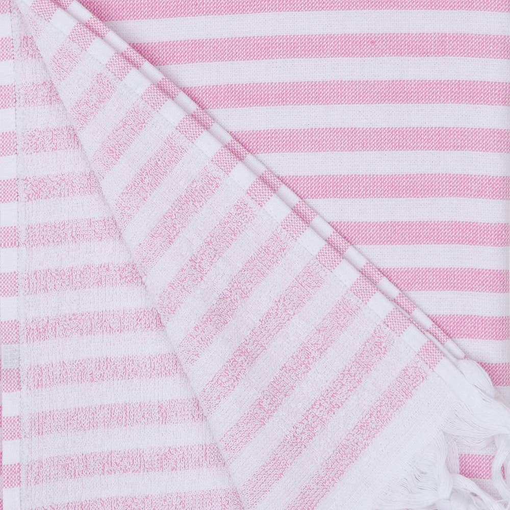 Striped One side Terry Turkish Bath Towels Light Absorbent