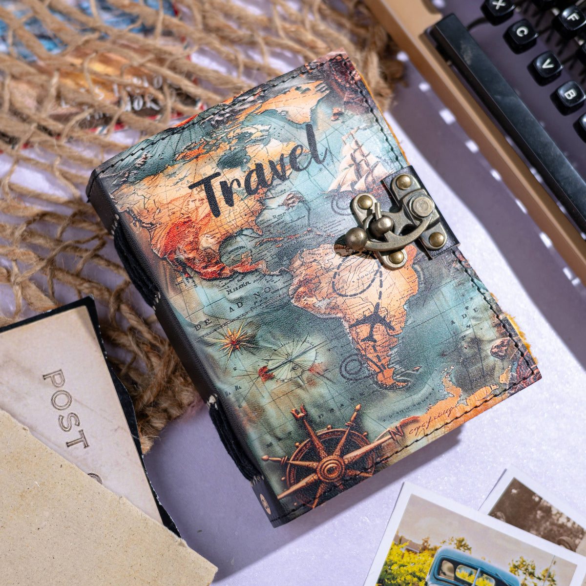 Vintage Leather Journal for Travel Lovers