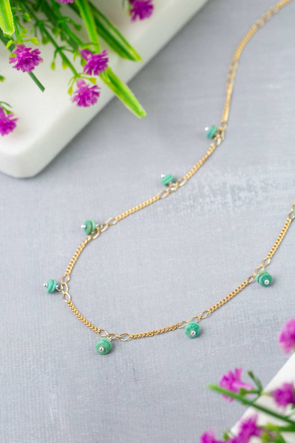 Treasure 14.75-16.75" Turquoise Simple Necklace