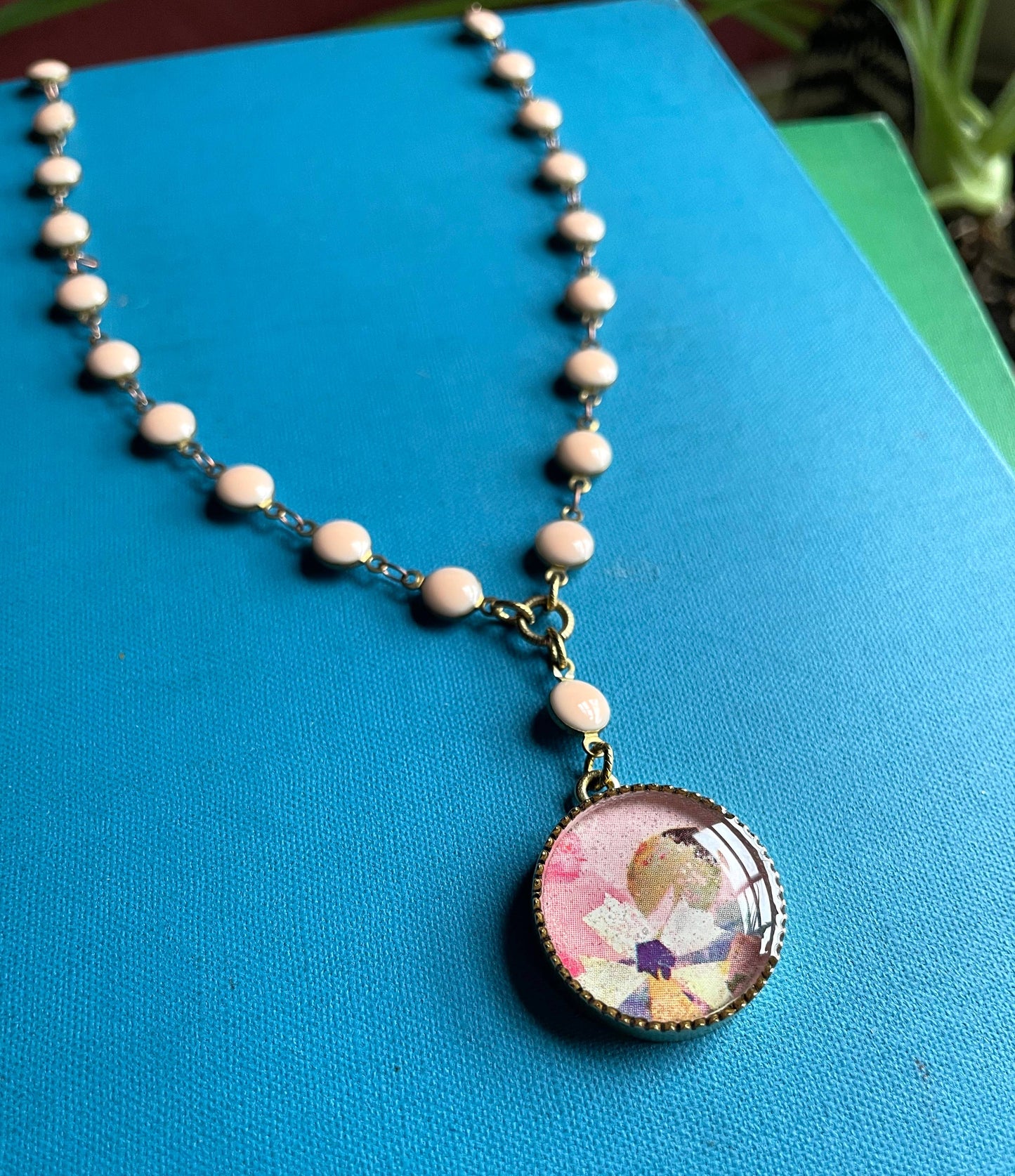 Enamel Coin Necklace