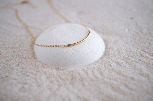 Free Your Mind Gold Filled Bar Pendant Necklaces