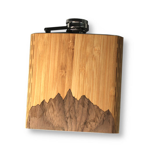 WUDN Handcrafted - 6 oz. Wooden Hip Flask