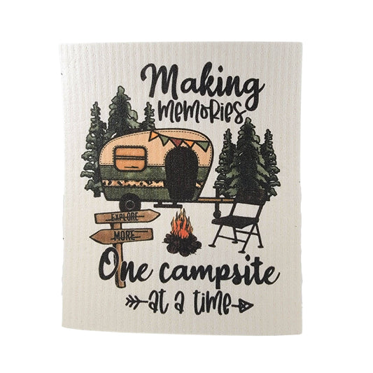 Making Memories Camping Swedish Dishcloth