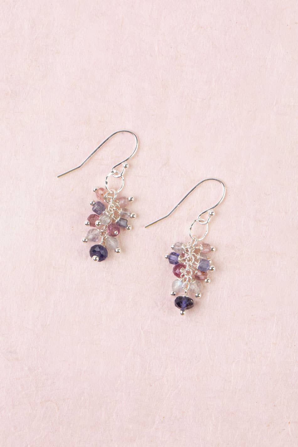 Celestial Labradorite, Spinel Cluster Earrings