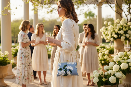 Everyday Clutch-Hydrangea in Blue