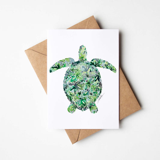 Sea Turtle Single Note Card