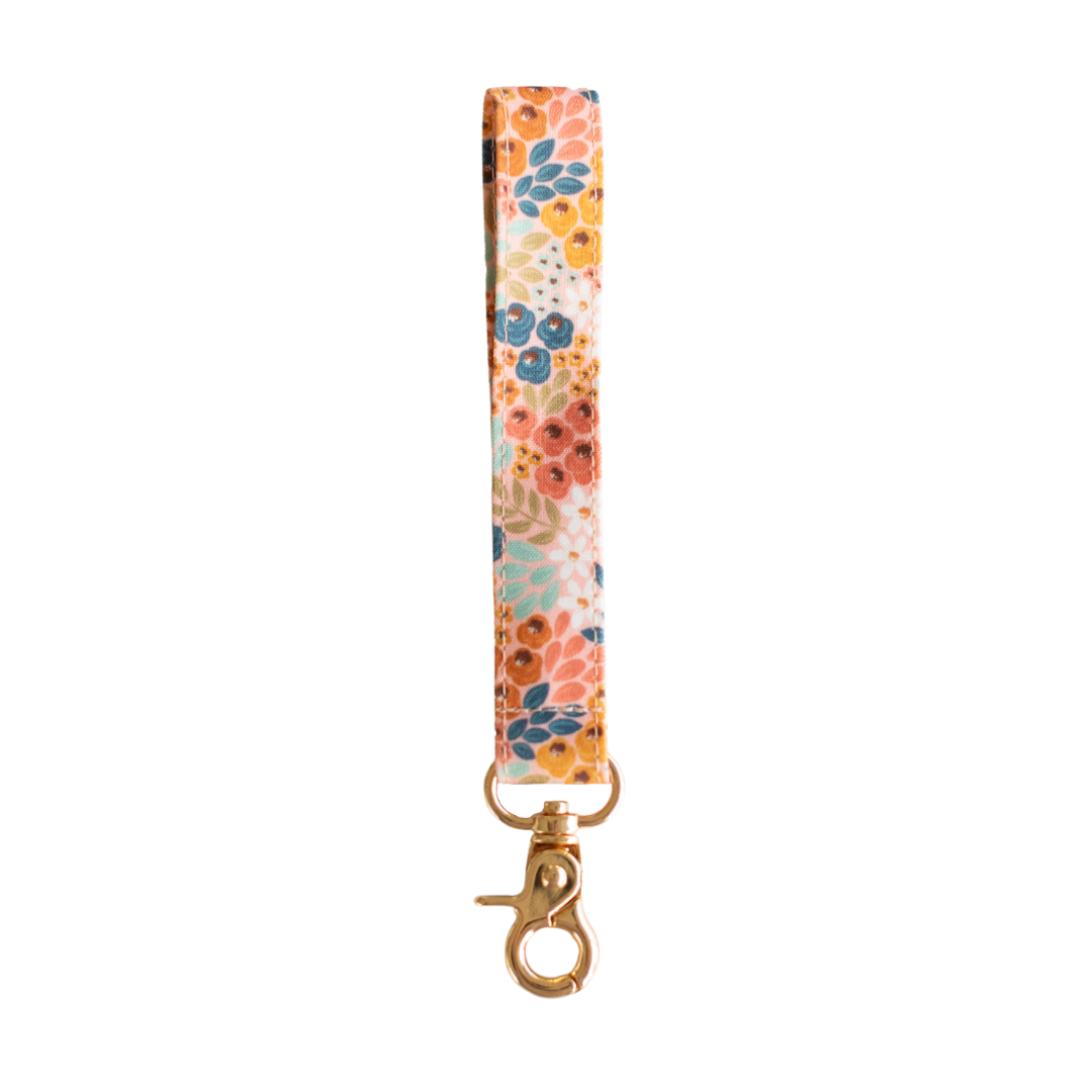 Honeysuckle Floral Wristlet Keychain