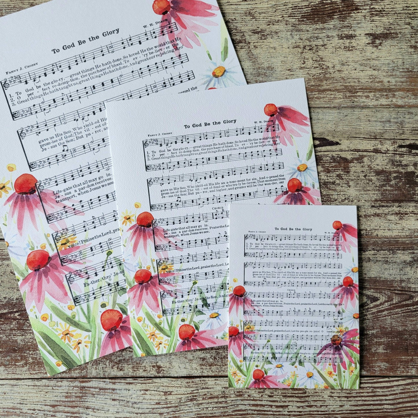 "To God be the Glory" Hymn Art Print