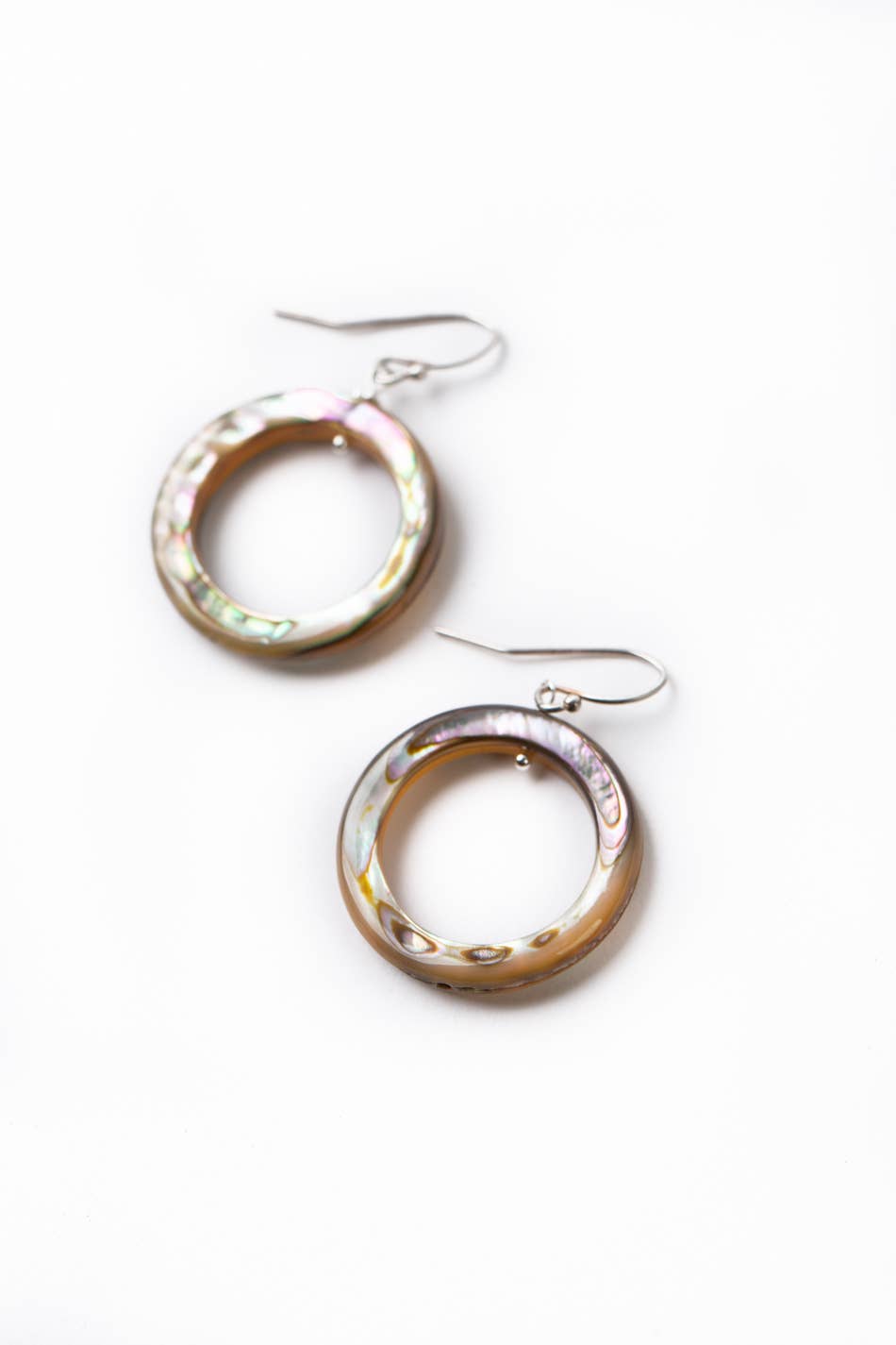 Claridad Abalone Hoop Earrings