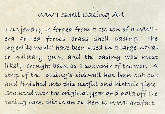 WWII Shell Casing Money Clips (w/o coin)