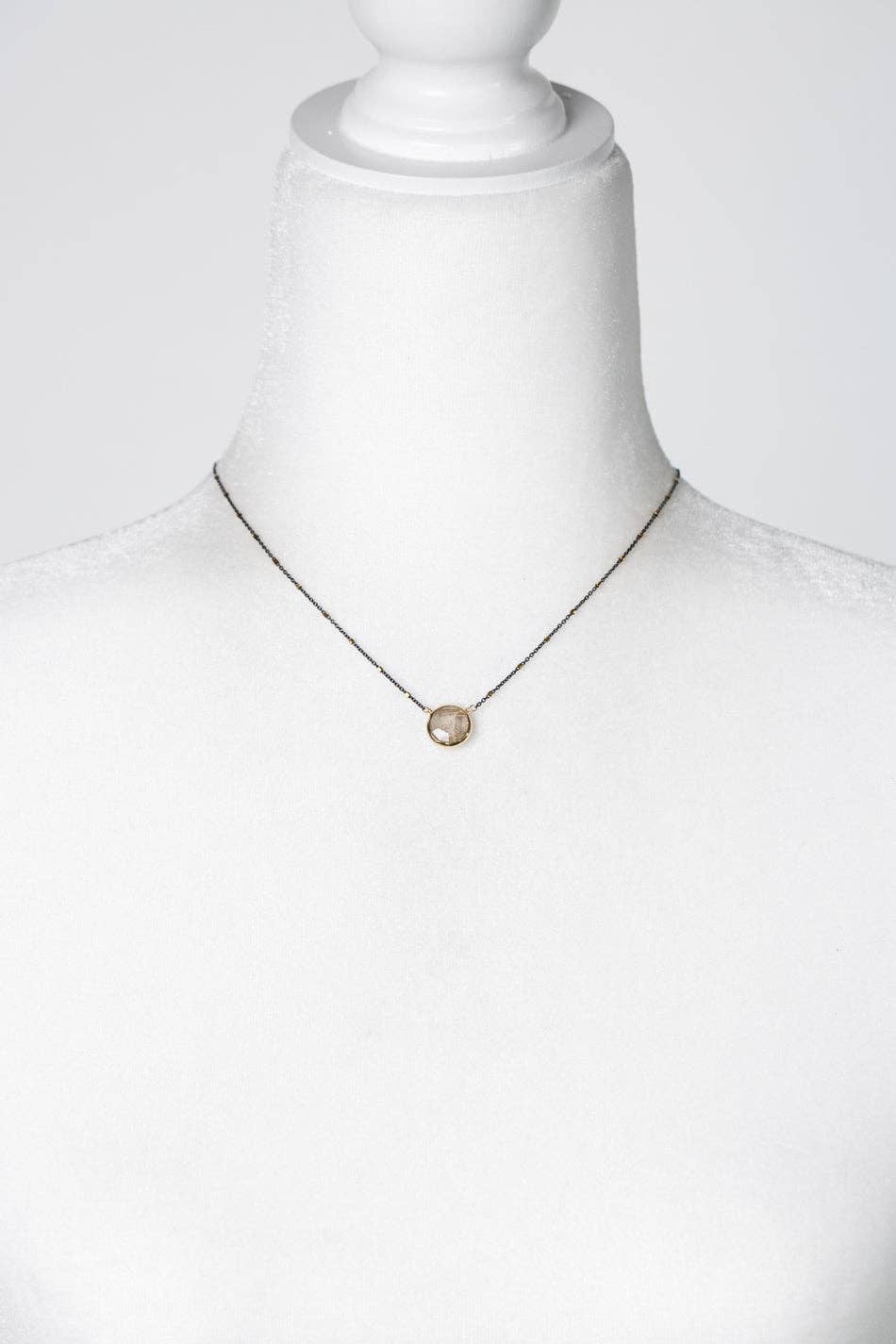 Alchemy 15.25-17.25" Faceted Simple Necklace