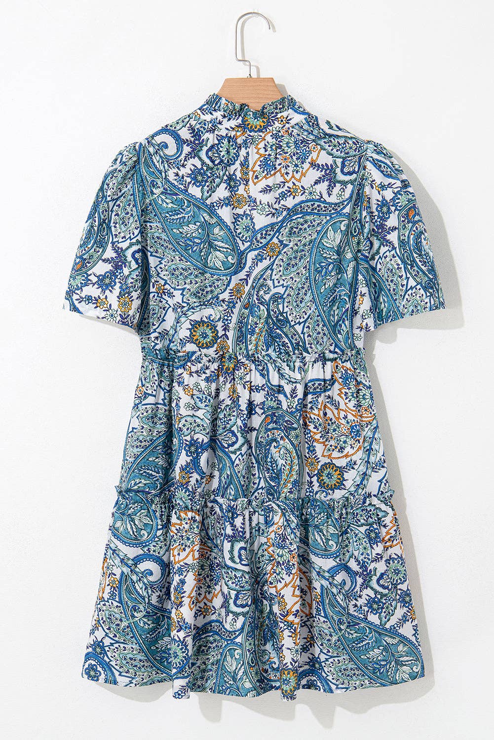 Boho Paisley Floral Summer Mini Dress