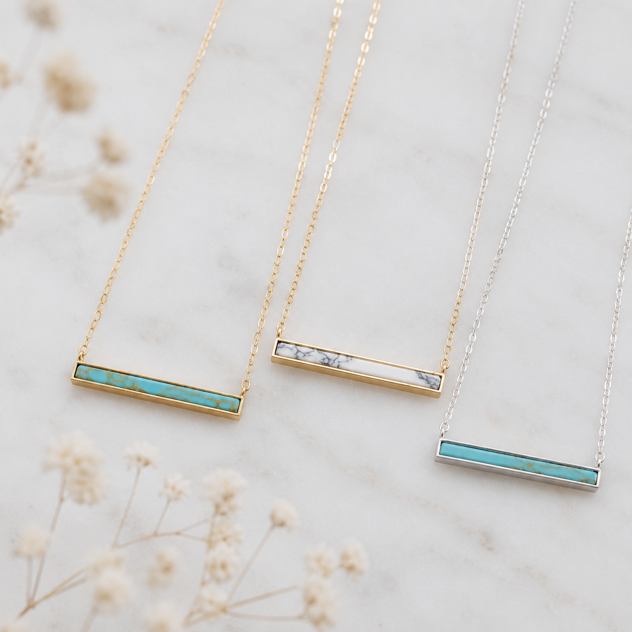 Turquoise/ White Turquoise Necklace