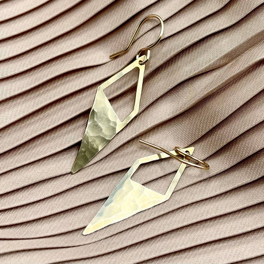 Handmade Romie Earrings: Gold Finish