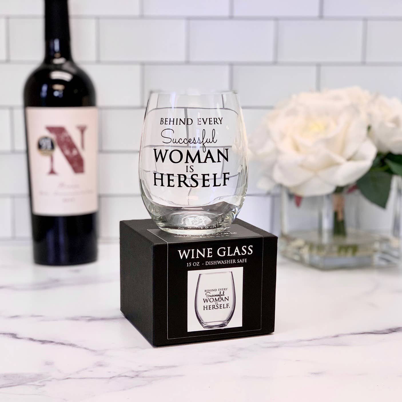 "Successful Women..." Stemless Wine Glass