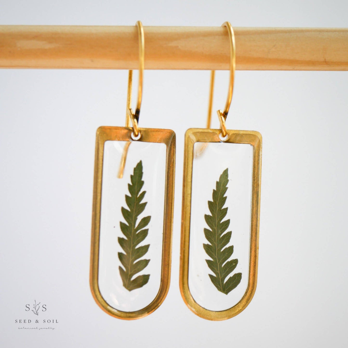 Seed & Soil Botanical Jewelry - Cathedral Earrings: Baby’s Breath