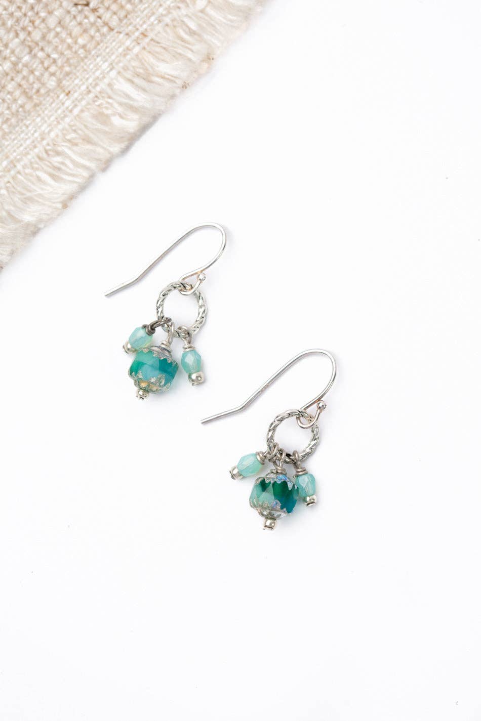 Czech Glass Cluster Earrings