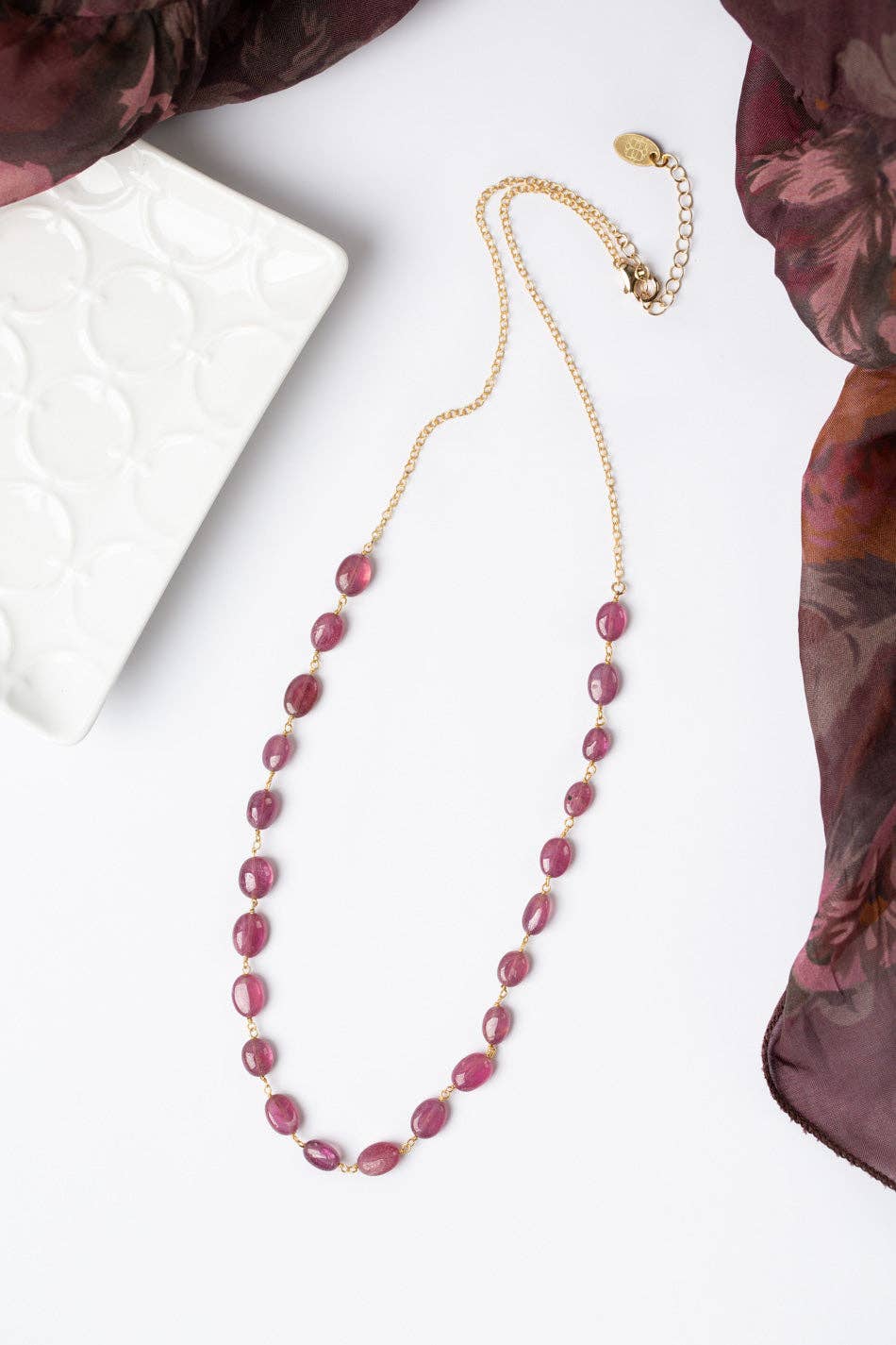 Decadence 22.5-24.5" Ruby, Garnet, Spinel Simple Necklace