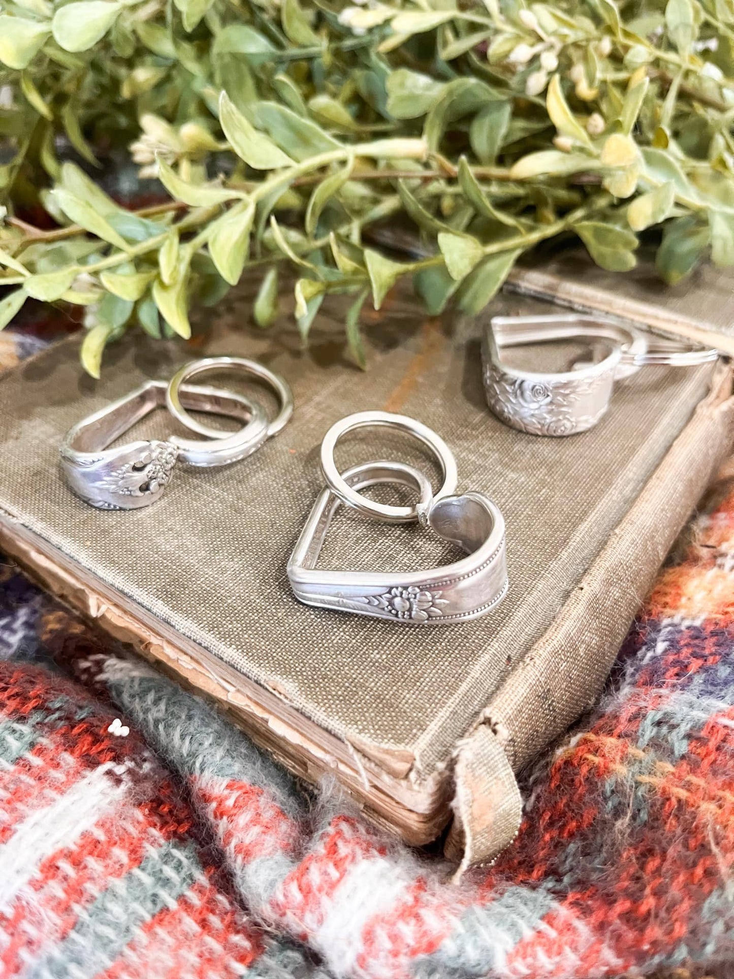 Heart Shaped Spoon Stem Key Ring