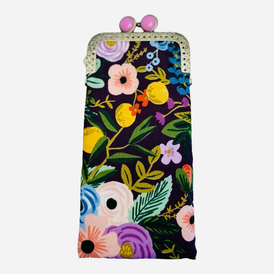 Eyeglass Case - Garden Party in Plum
