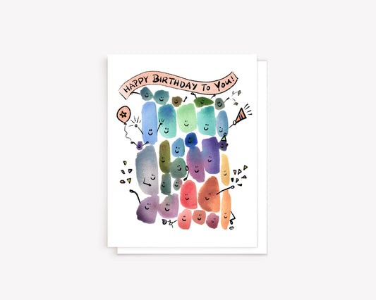 "Happy Birthday to you" Watercolor Birthday Greeting Card