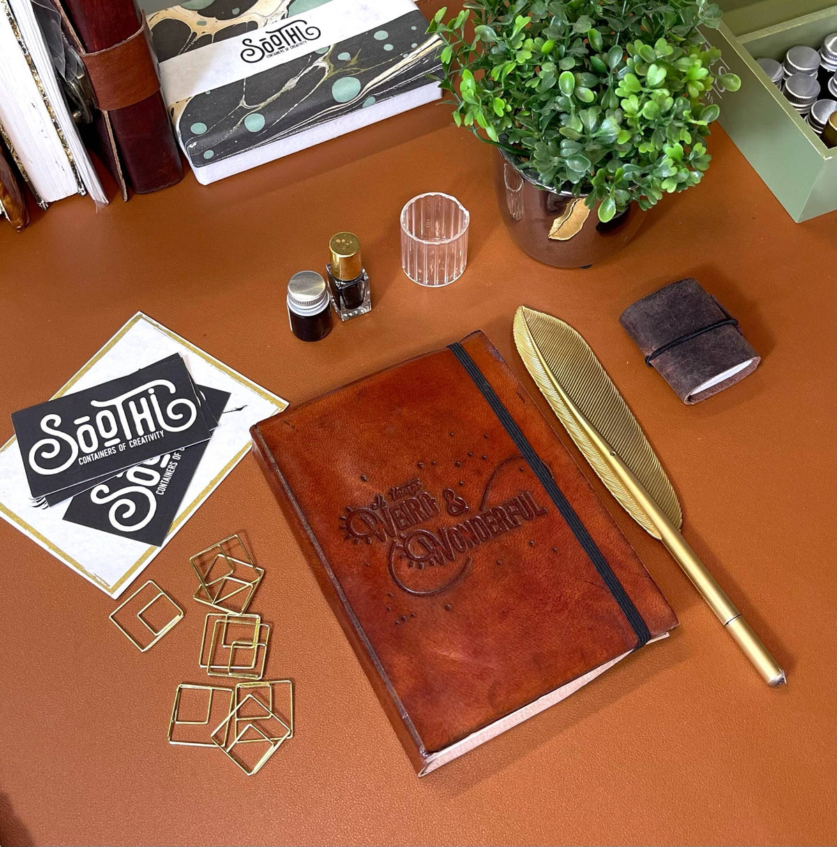 Weird And  Wonderful Leather Journal - 5x7 Lined