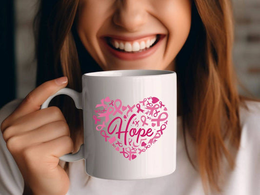 Hope Heart Cancer Support 11 oz Coffee Mug