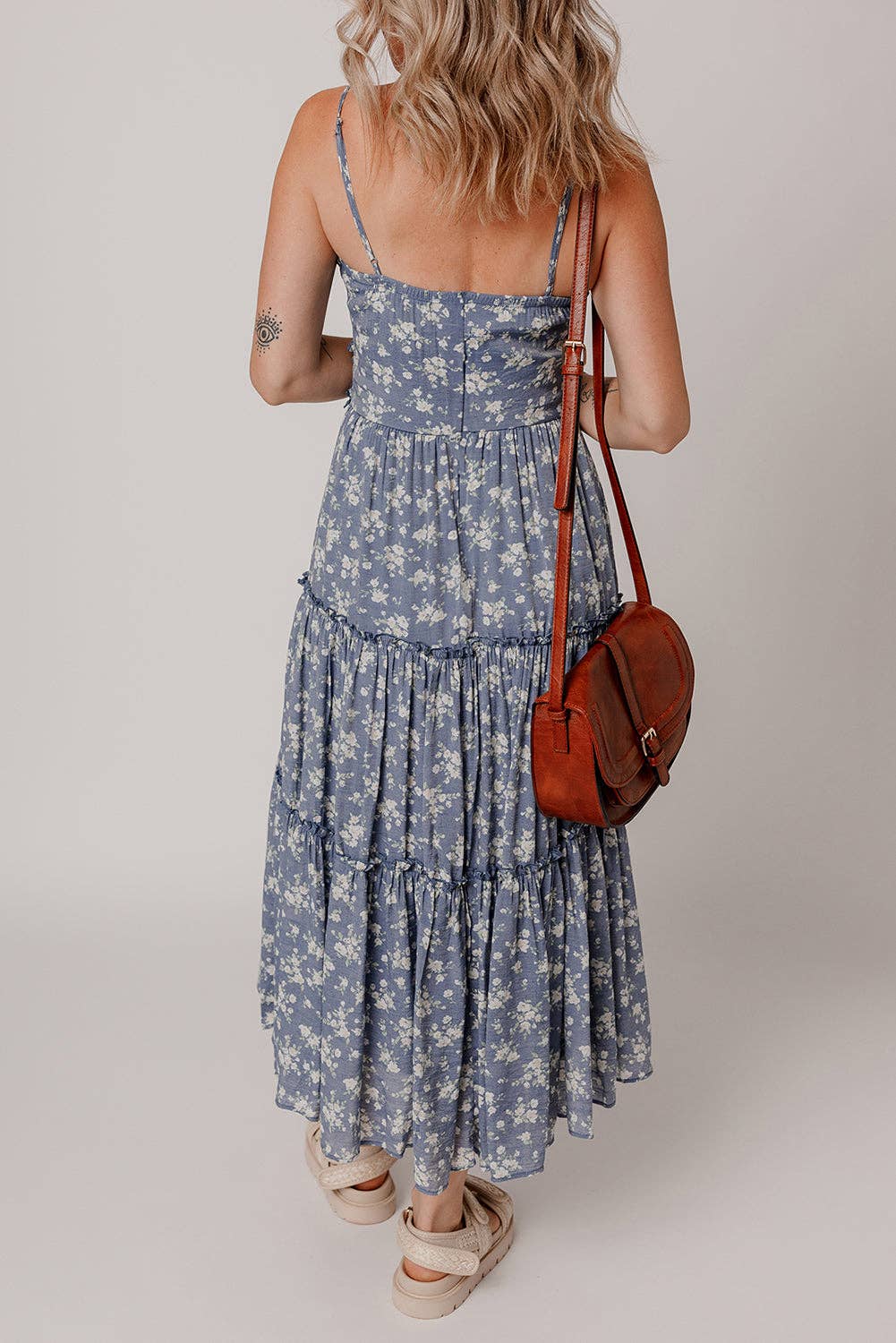 Floral Ruffle Spring Midi Dress
