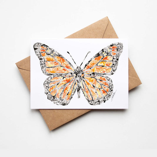 Monarch Butterfly Single Note Card