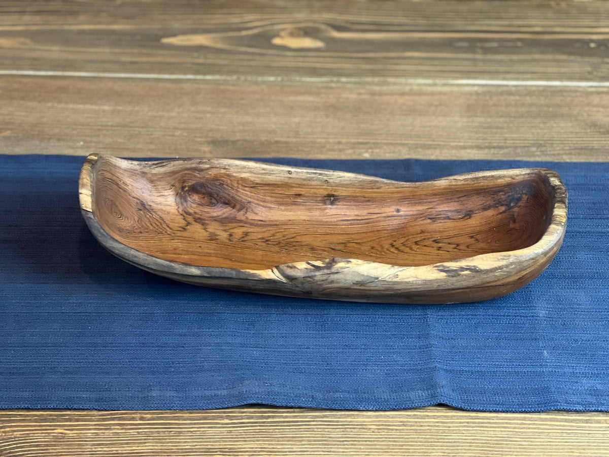 Salvaged Teak Root Oval Rustic Bowl