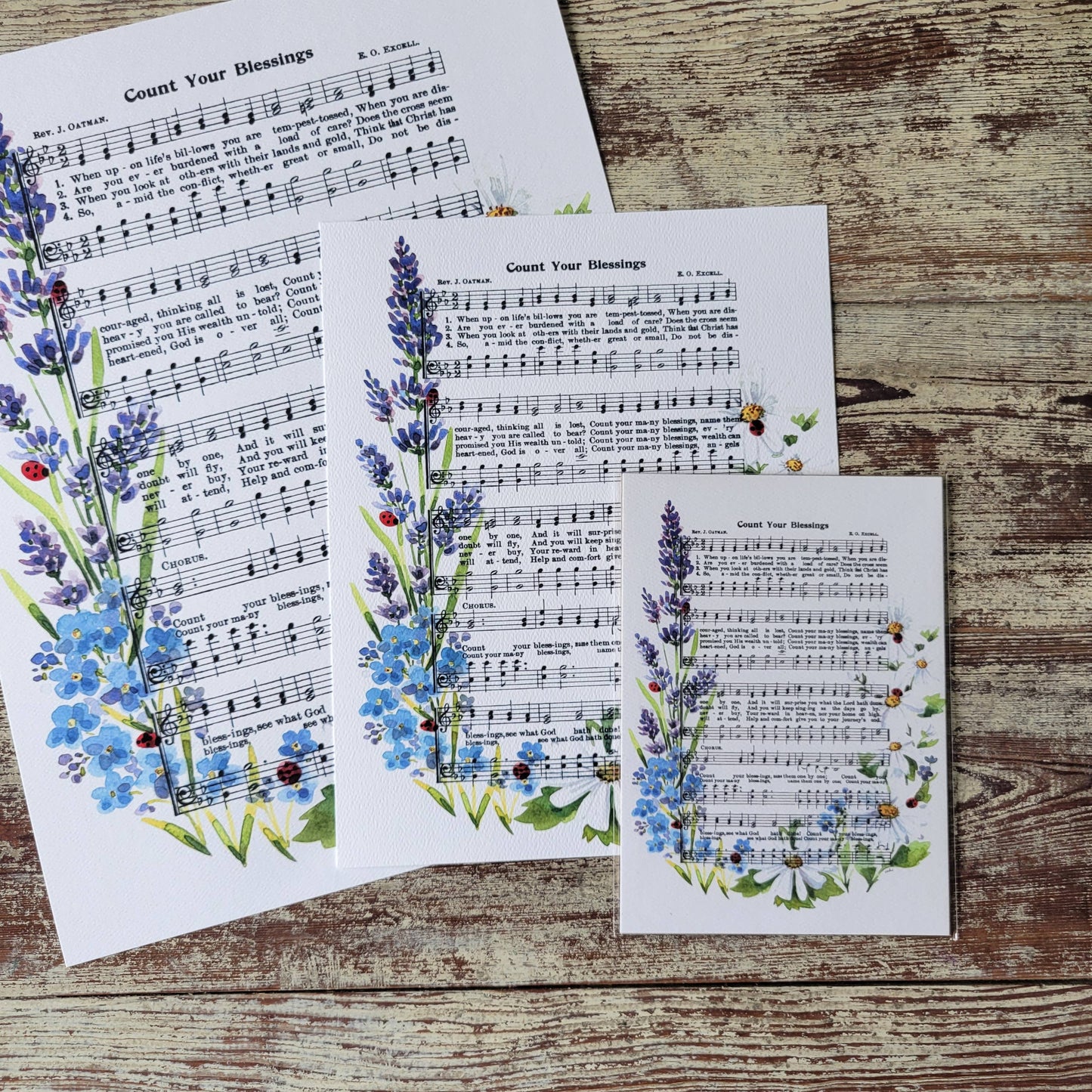 "Count Your Blessings" Hymn Art Print