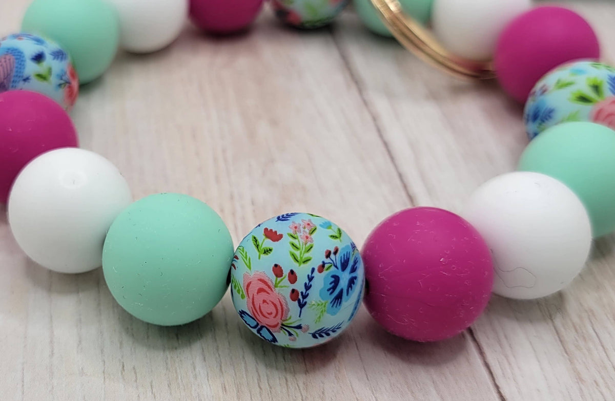 Rose Bird Silicone Wristlet